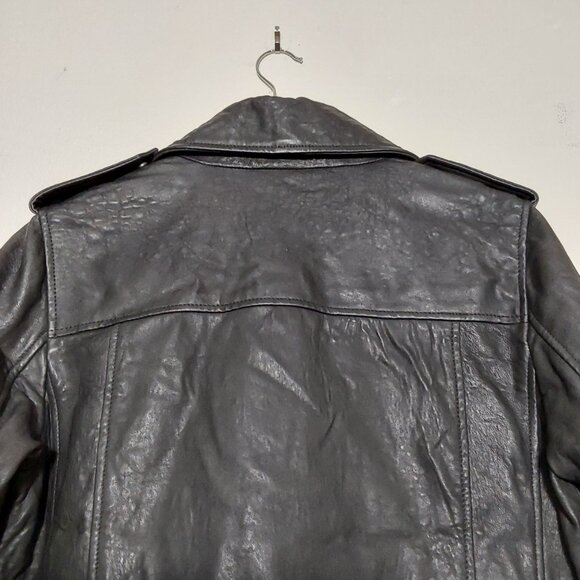 NWT! 7 For All Mankind Asymmetrical Leather Moto Motorcycle Biker Jacket - Large - Picture 7 of 11